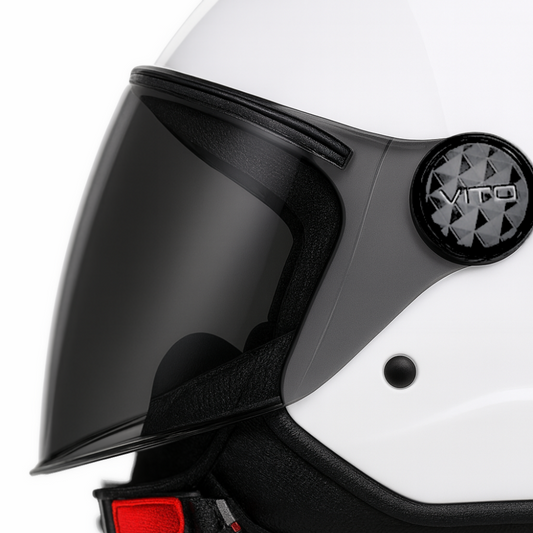 Visiera Oscurata Smoke Vito Helmets Long Per Caschi Moda/Uno/Lavori/Sarenta/Moda Bimbo