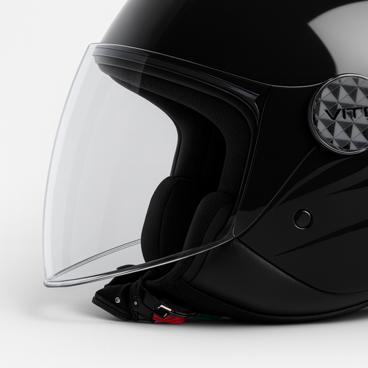 Visiera Trasparente Vito Helmets Long Per Caschi Moda/Uno/Lavori/Sarenta/Moda Bimbo