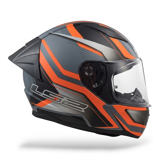 Casco Integrale LS2 FF353 RAPID II FLITZ Matt Orange Grey VERSIONE SPOILER