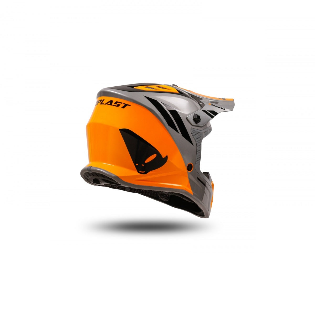 Casco Motocross Bimbo Ufo Plast Korey Jaking Grigio Arancione