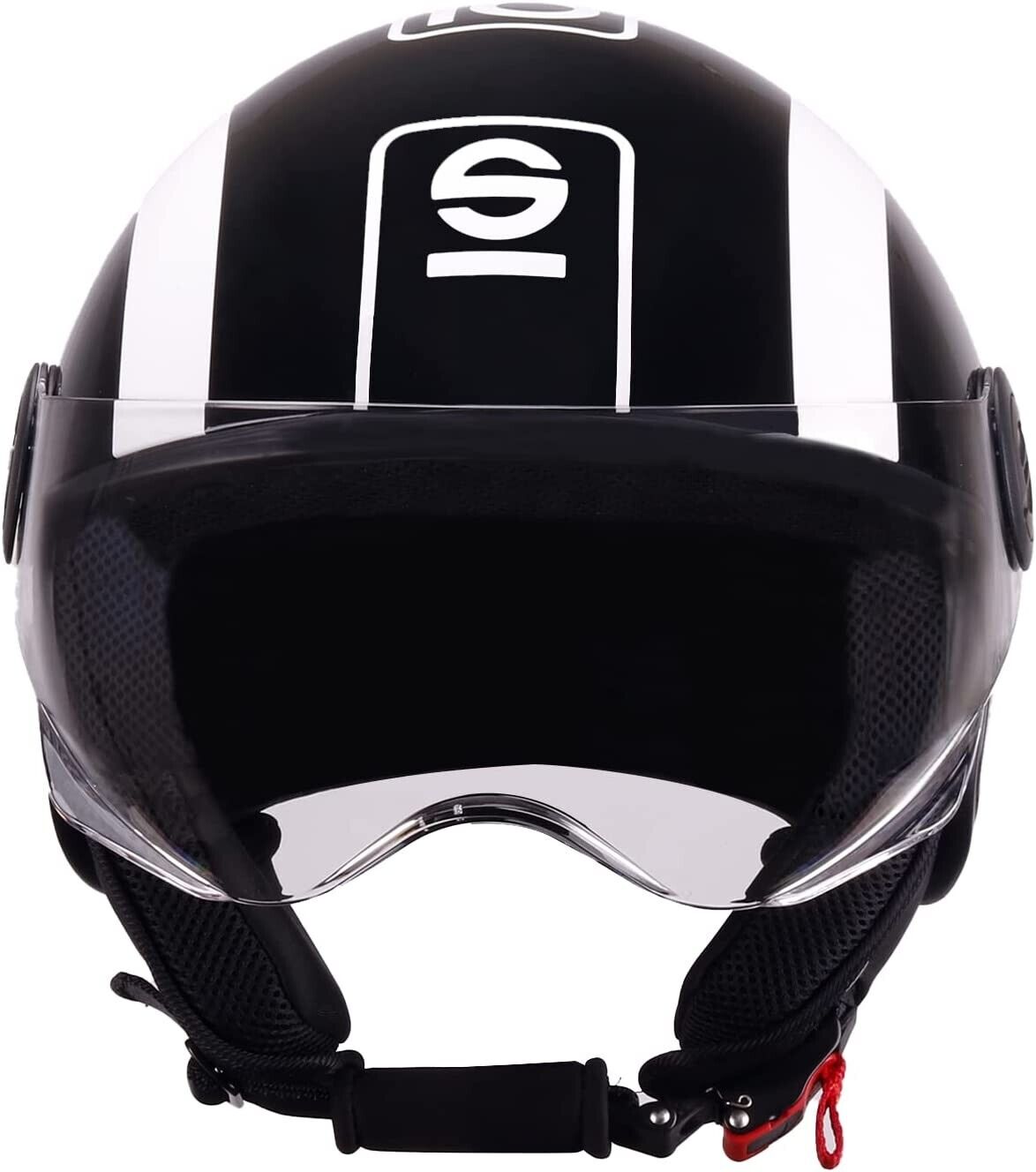 Casco Jet Sparco SP601 Nero Bianco Lucido