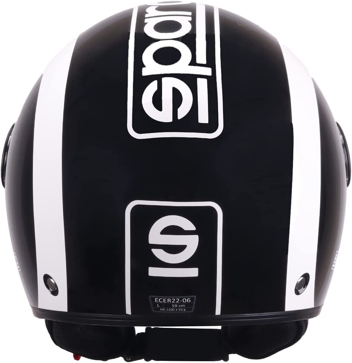 Casco Jet Sparco SP601 Nero Bianco Lucido