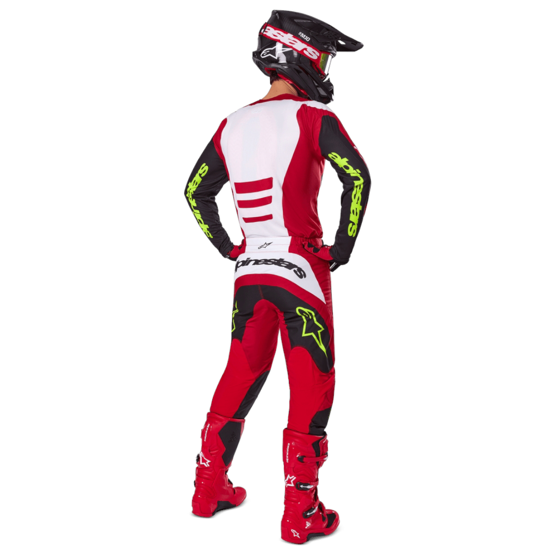 Completo Motocross Alpinestars Fluid Haul Bright Red Black (Magl. M Pant. 32)