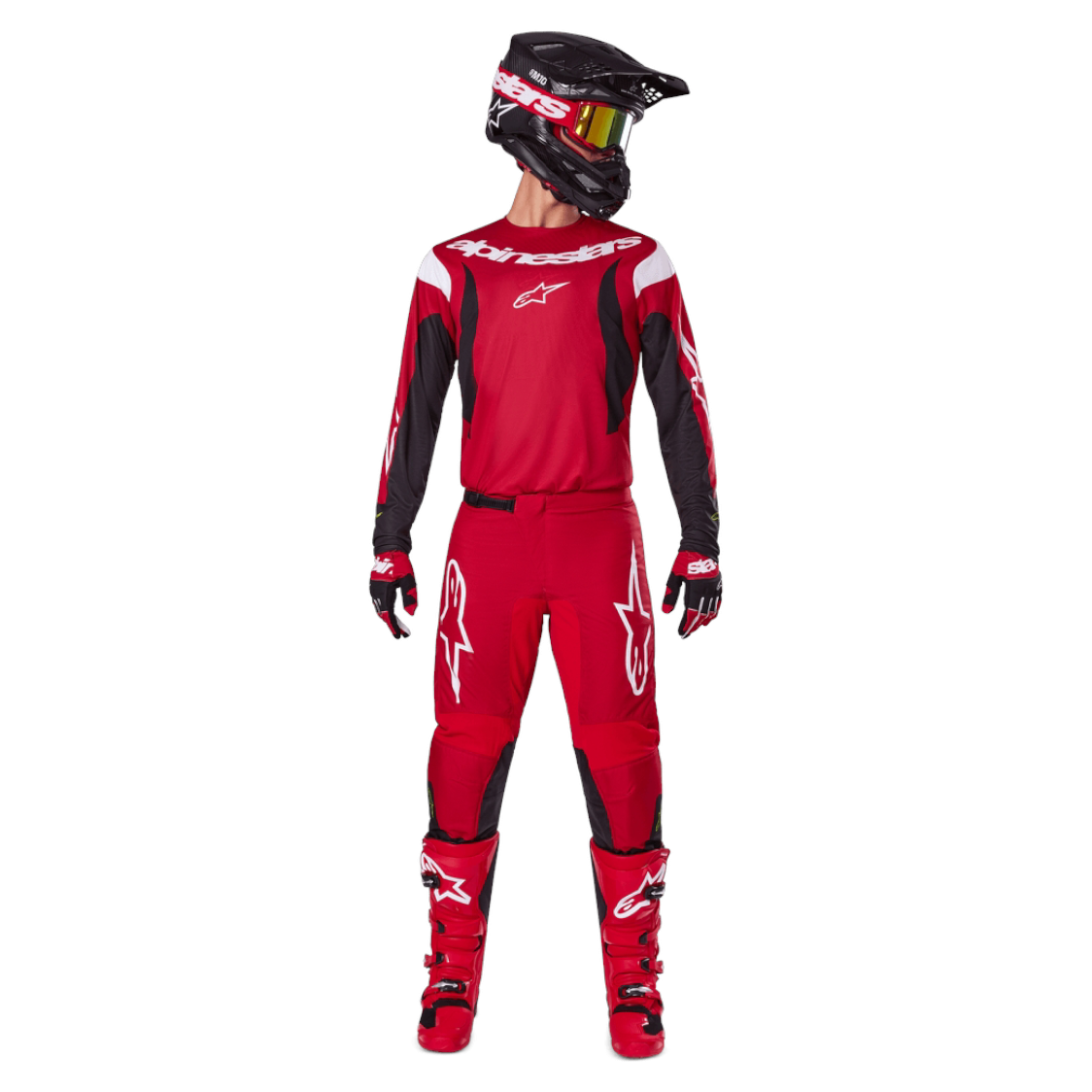 Completo Motocross Alpinestars Fluid Haul Bright Red Black (Magl. M Pant. 32)