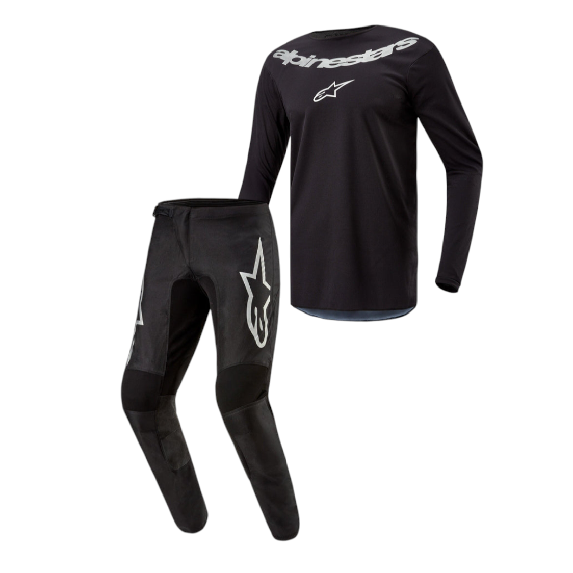 Completo Motocross Alpinestars Fluid Graphite Black Silver (Magl. M Pant. 32)