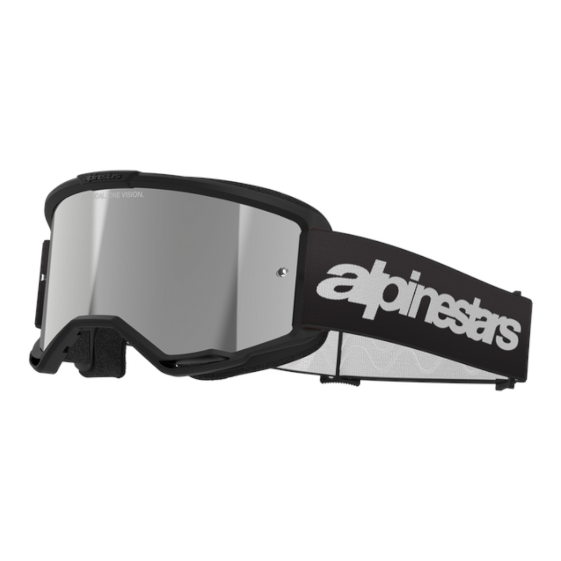 Maschera Motocross Alpinestars Vision 3 Wordmark Goggle Black Mirror Silver