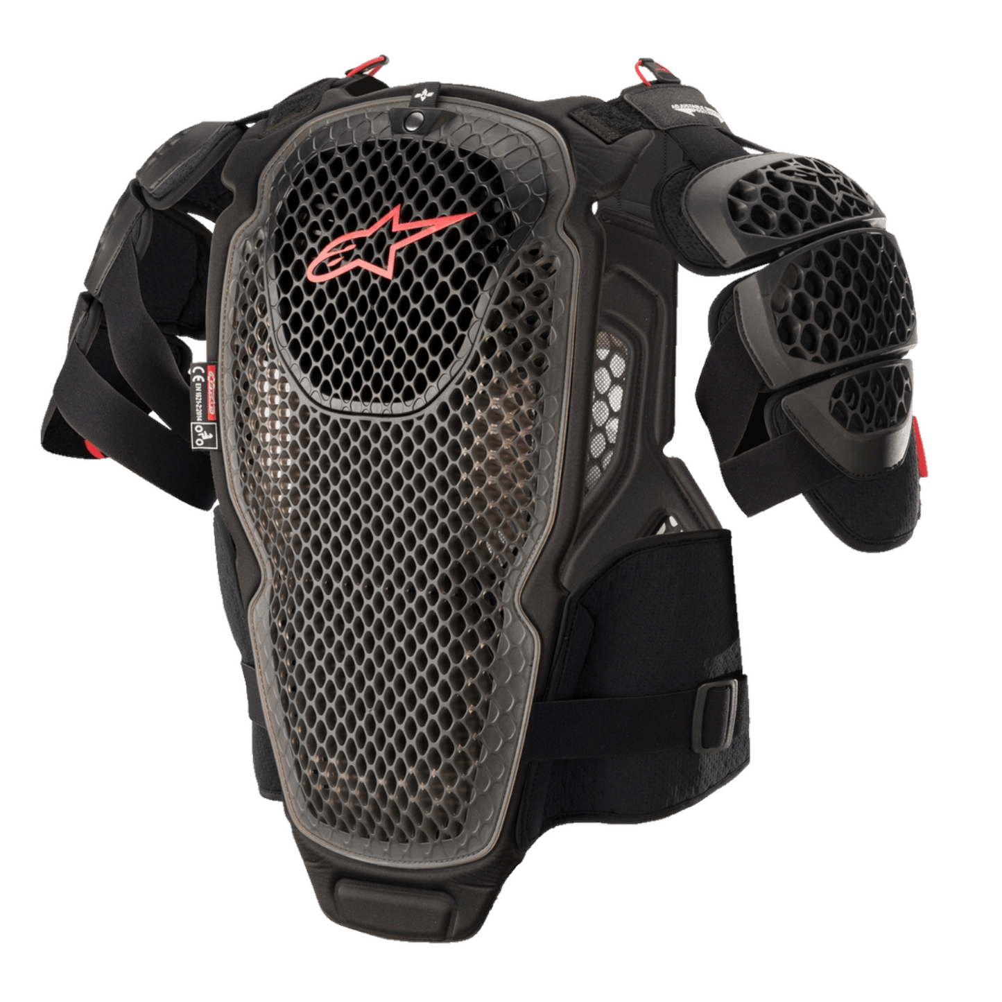 Pettorina Alpinestars A-6 Chest Protector Nero Antracite Rosso