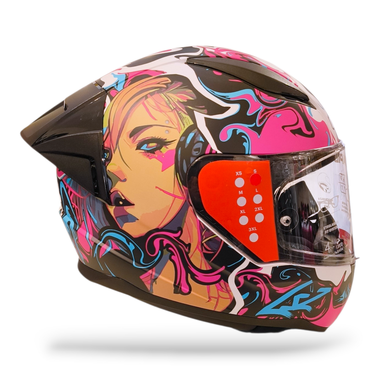 Casco Integrale LS2 FF353 RAPID II CYBERG Matt Purple Cyan VERSIONE SPOILER