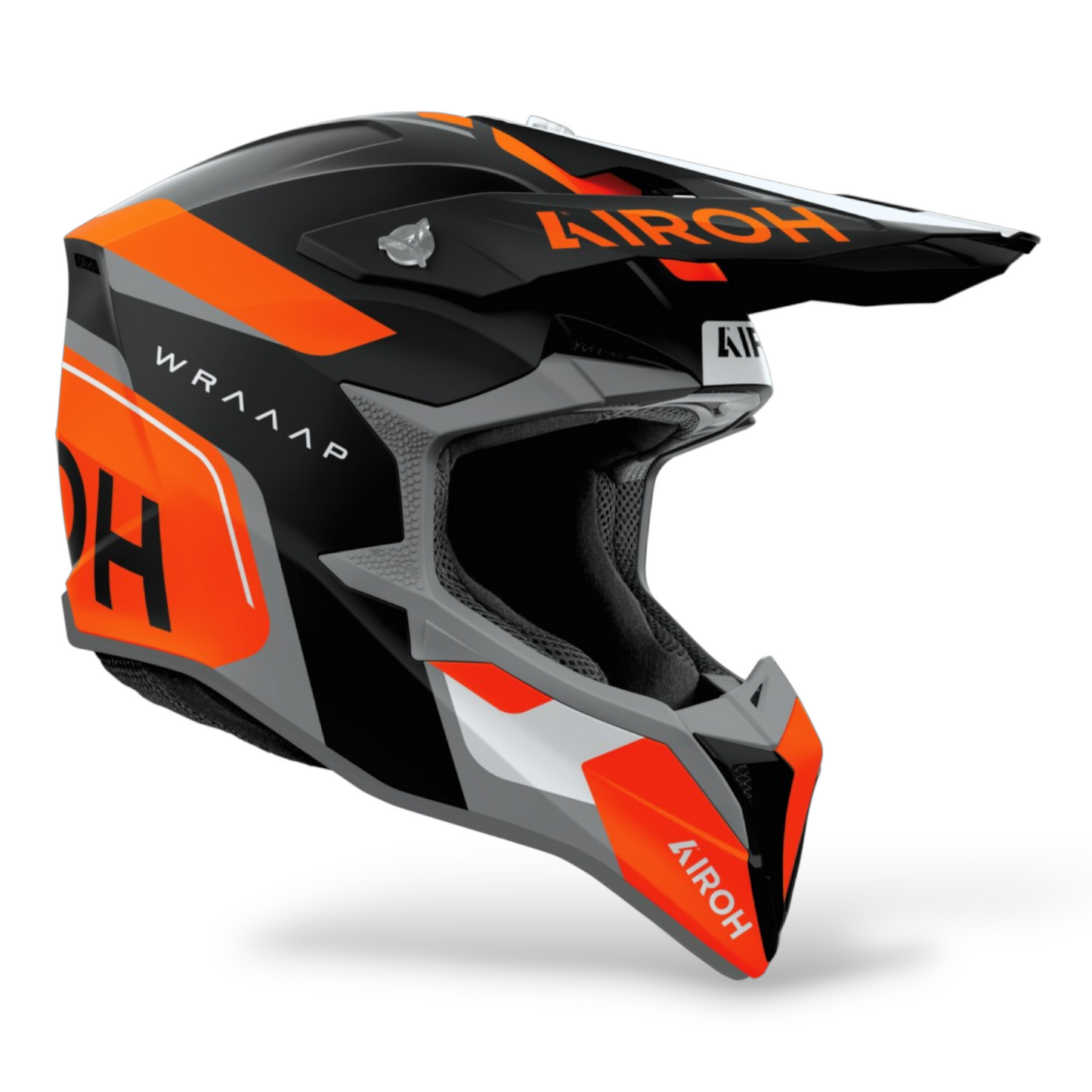 Casco Motocross Airoh Wraaap Conquer Orange Matt