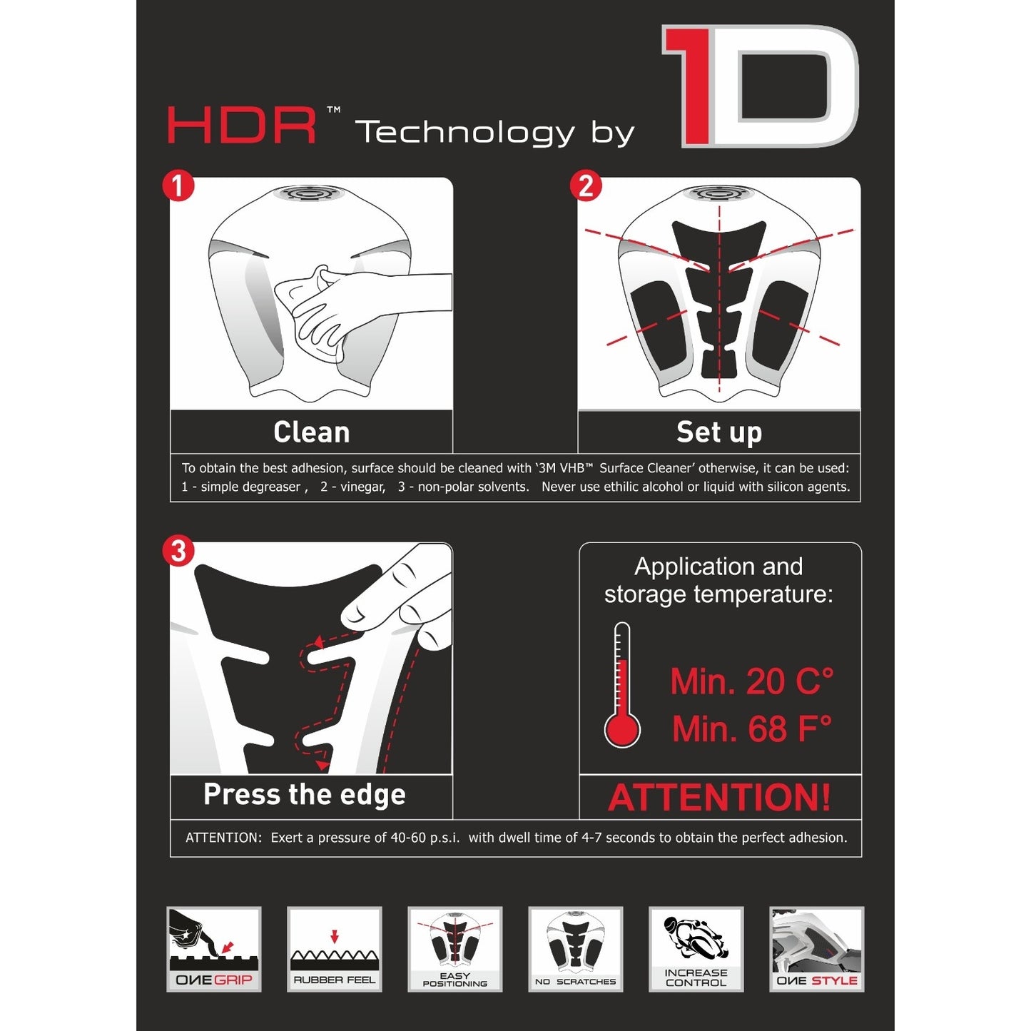 Adesivi Serbatoio Laterali ONEDESIGN CARBON UNIVERSAL BUMPS
