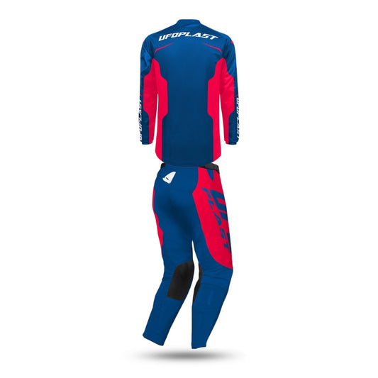 Completo Motocross Ufo Oblivion Blu Rosso (Magl. L Pant. 50)