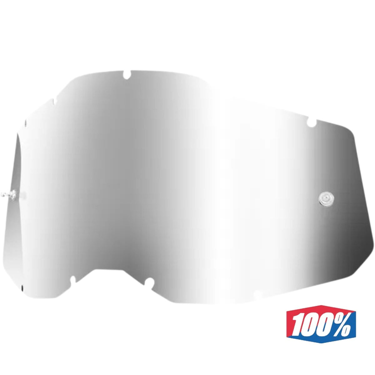 Lente Di Ricambio Maschera 100% Per Racecraft 2 /Accuri 2 /Strata 2 Specchiata Silver