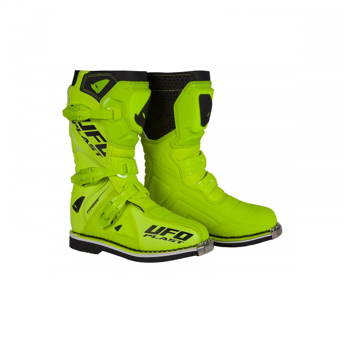Stivali Motocross Bimbo Ufo Plast Typhoon Giallo Fluo
