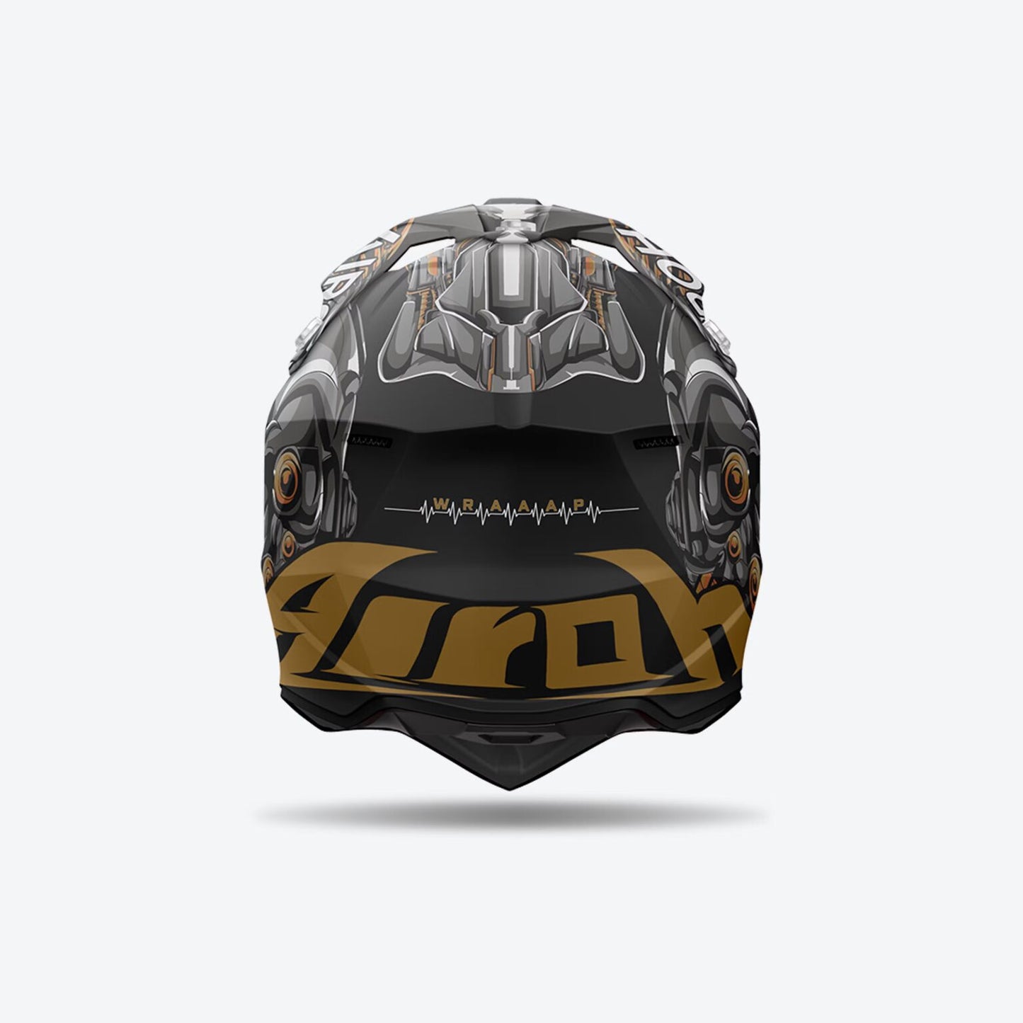 Casco Motocross Airoh Wraaap Cyborg Matt