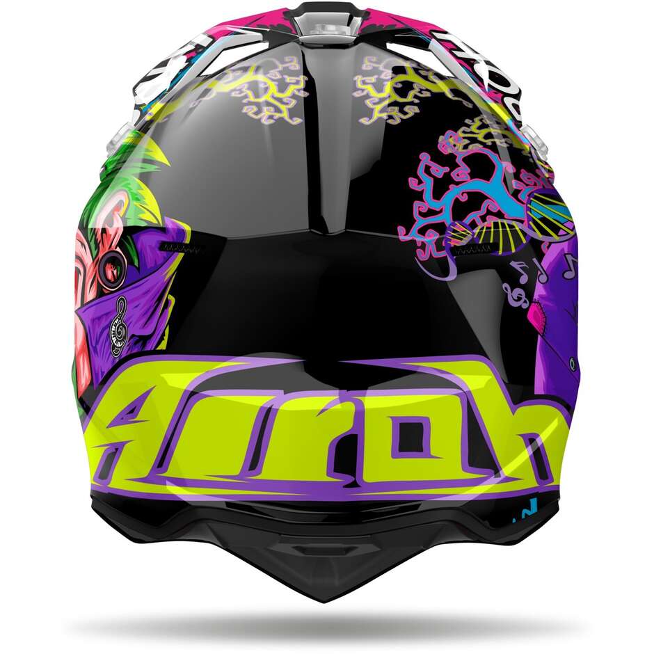 Casco Motocross Airoh Wraaap Music Gloss