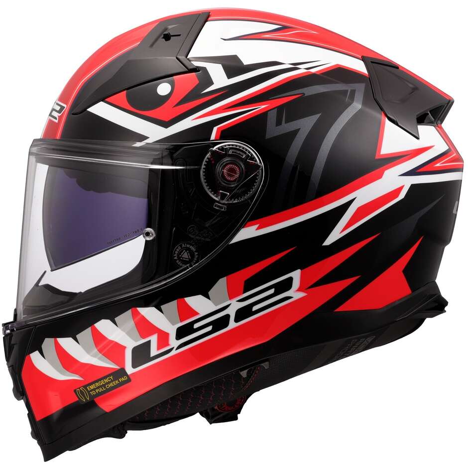 Casco Integrale Ls2 VECTOR 2 FF811 BUNTRI Gloss Black Red