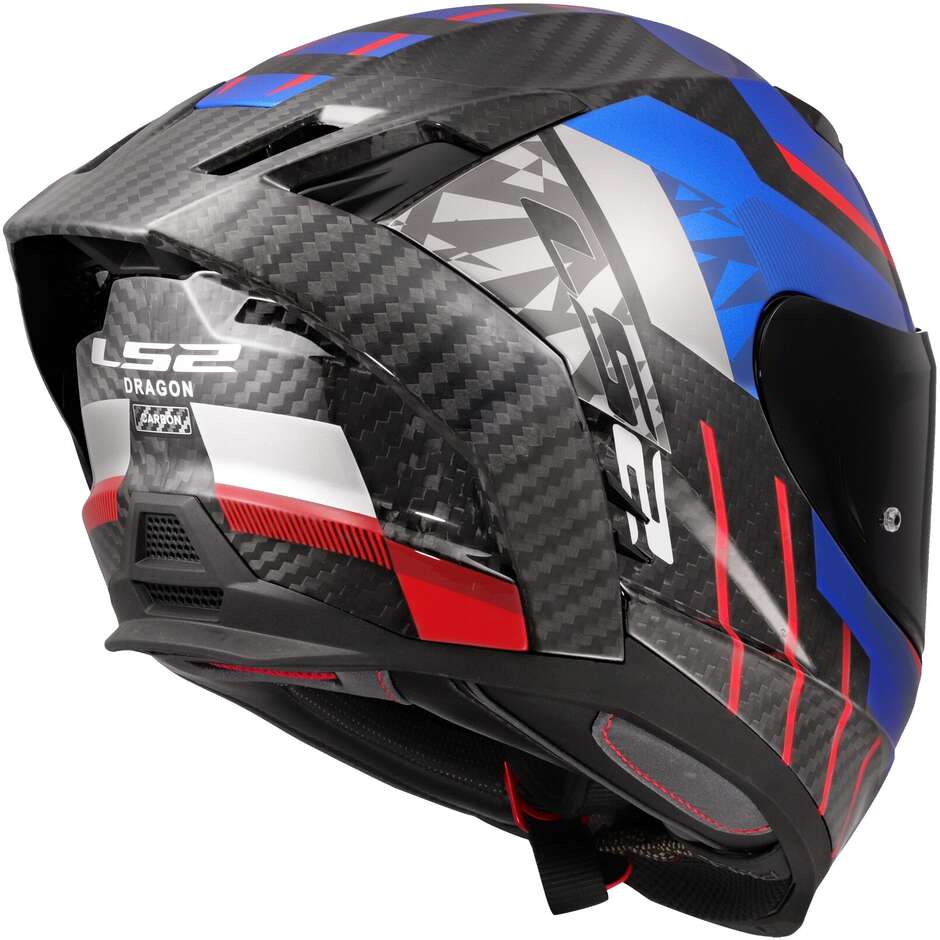 Casco Integrale LS2 DRAGON FF807 TRAX Gloss Blue Red