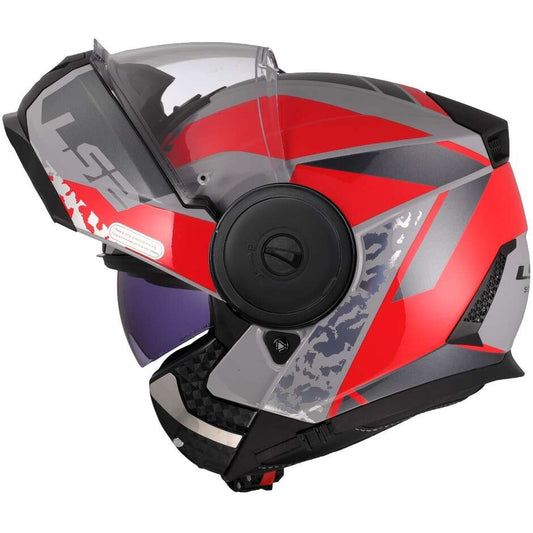 Casco Modulare LS2 FF902 Scope II Oxyd Grey Red-06