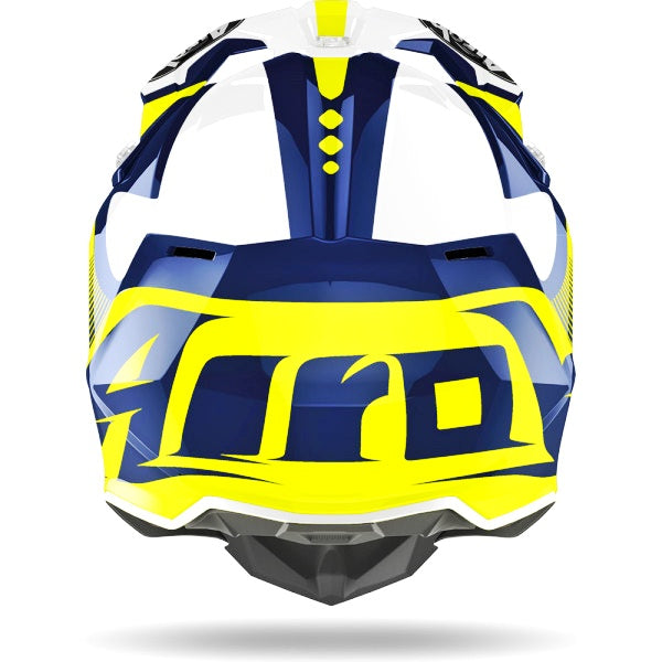 Casco Motocross Airoh Wraap Raze Blue Gloss WRRA18