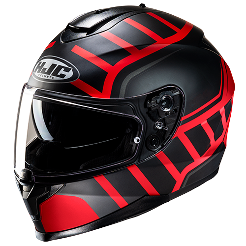Casco Integrale HJC C70N HOLT MC1SF Rosso e Nero Opaco
