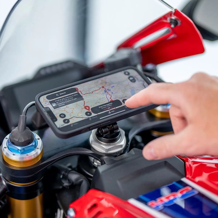 Supporto Da Moto Supersport Per Smartphone SP CONNECT Moto Stem Mount (Attacco Canotto Di Sterzo)