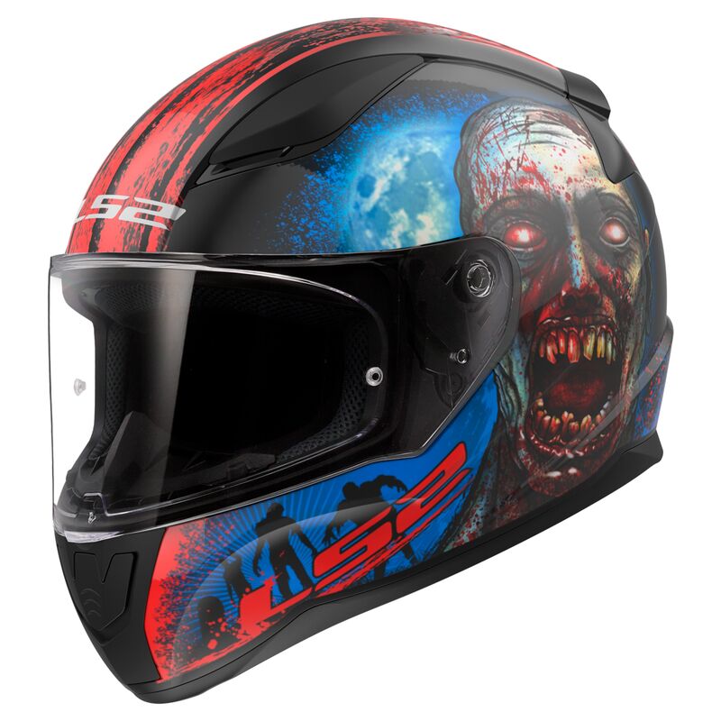 Casco Integrale LS2 RAPID II FF353 ZOMBIE Gloss Black Red