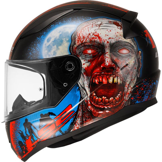 Casco Integrale LS2 RAPID II FF353 ZOMBIE Gloss Black Red