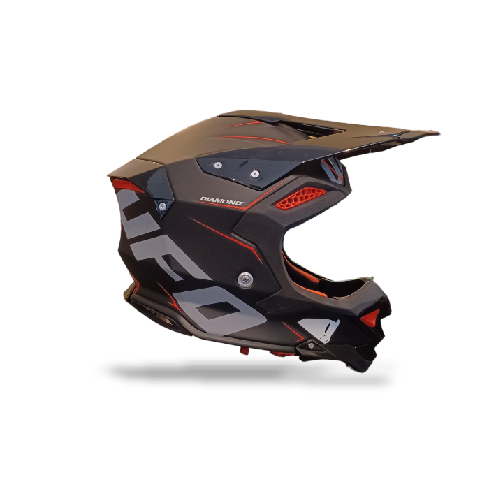 Casco Motocross Ufo Diamond Nero Opaco