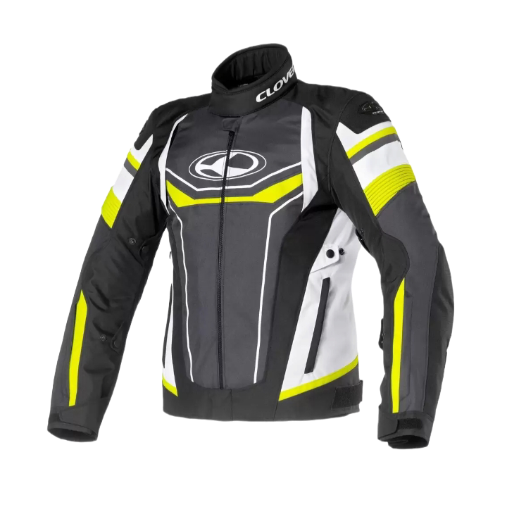 Giacca Moto Clover Airblade 3 Jacket Giallo Nero Bianco