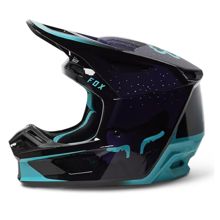 Casco Motocross Fox Racing V2 Vizen Black/Purple