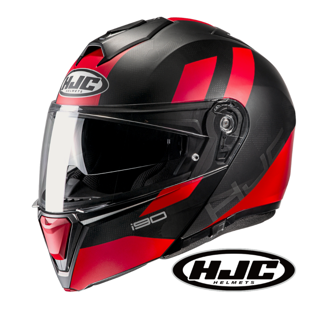 Casco Modulare HJC i90 Syrex MC1 Rosso / Nero Opaco