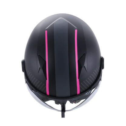 Casco Jet Vito Helmets Doppia Visiera Lavori Purple Decal