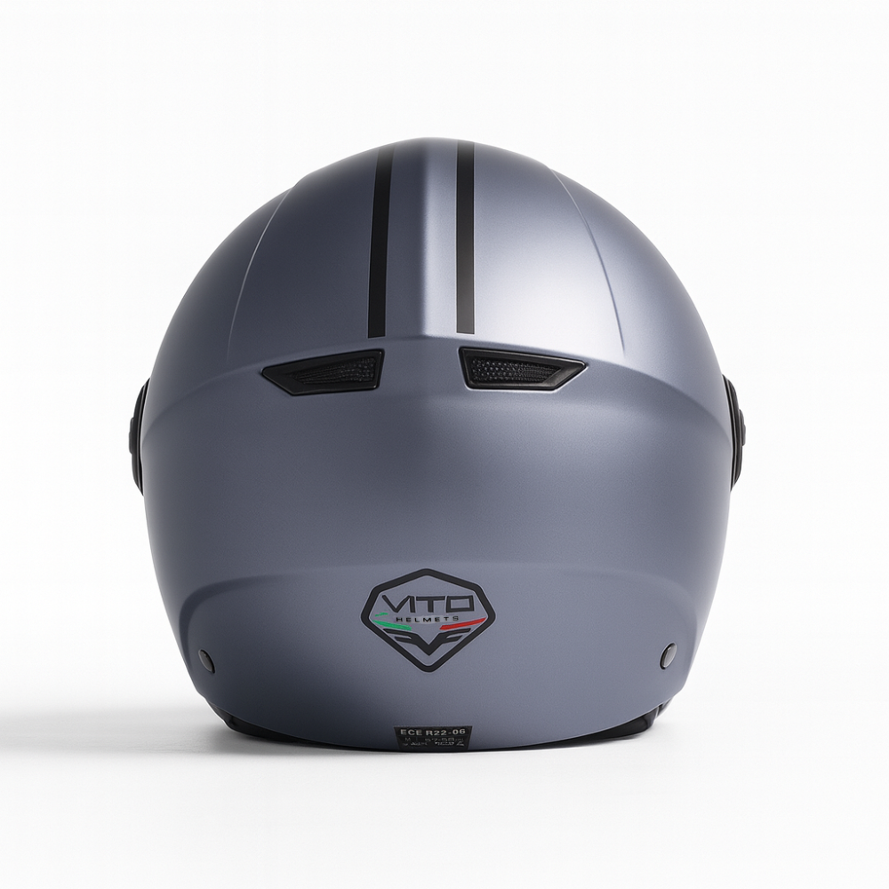 Casco Jet Vito Helmets Moda Matt Grey