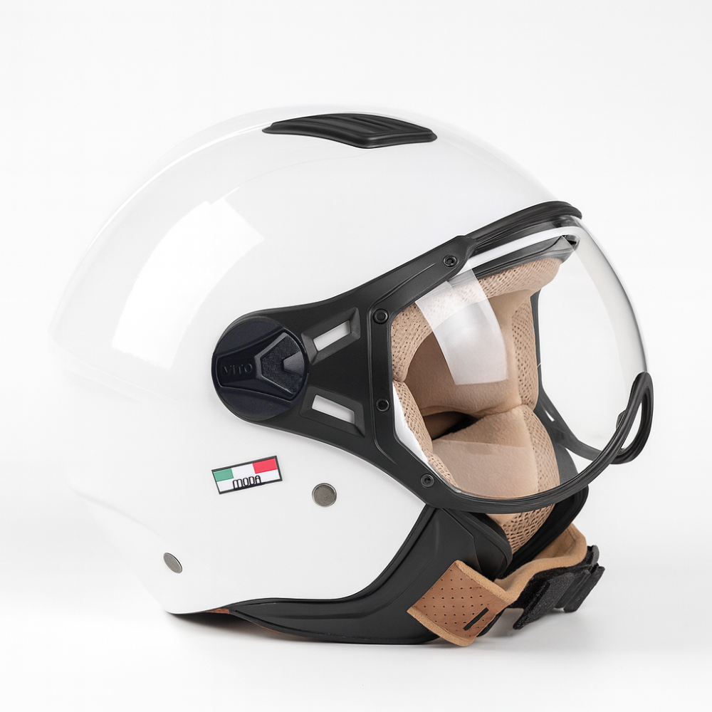 Casco Jet Vito Helmets MODA Shiny White