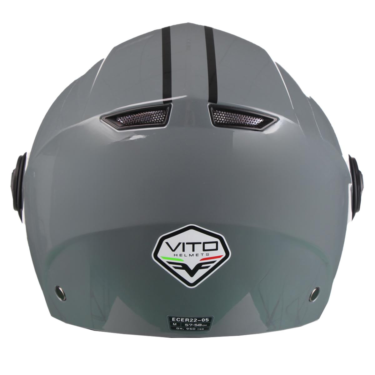 Casco Jet Vito Helmets MODA Nardo Grey Lucido