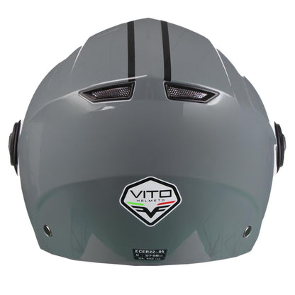 Casco Jet Vito Helmets MODA Nardo Grey Lucido