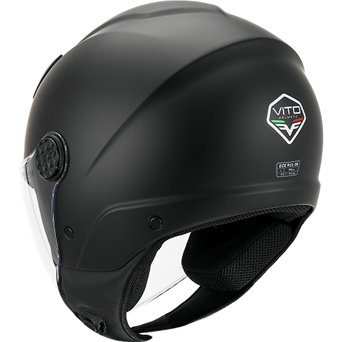 Casco Jet Vito Helmets UNO Nero Opaco