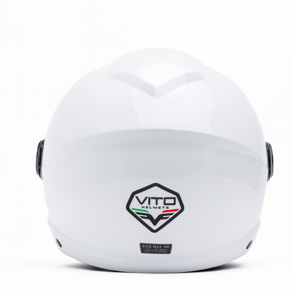 Casco Jet Vito Helmets UNO Bianco Lucido
