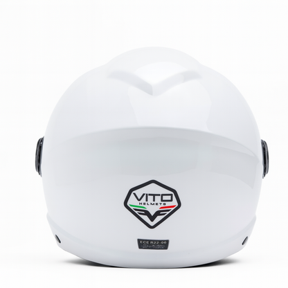 Casco Jet Vito Helmets UNO Bianco Lucido