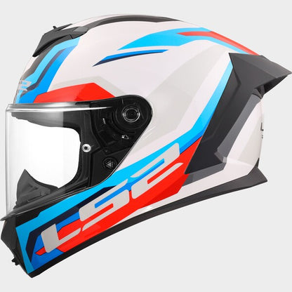 Casco Integrale LS2 FF820 RAPID III - HYPER White Blue Red