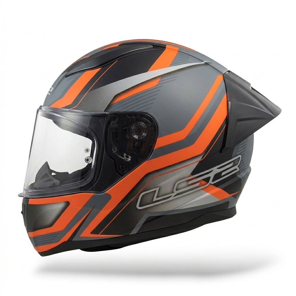 Casco Integrale LS2 FF353 RAPID II FLITZ Matt Orange Grey VERSIONE SPOILER