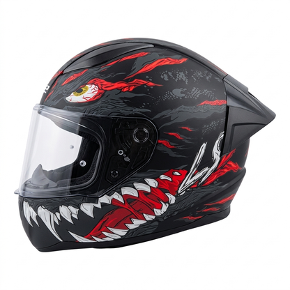 Casco Integrale LS2 FF353 RAPID II KAIJU Matt Black Red White VERSIONE SPOILER