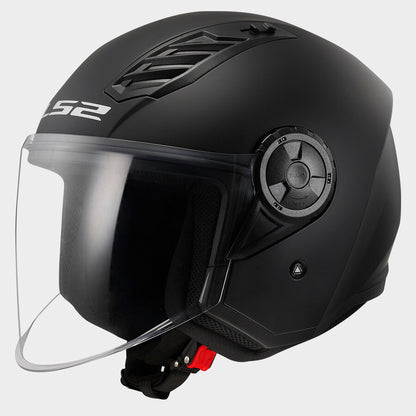 Casco Jet LS2 OF616 AIRFLOW II  Solid Matt Black