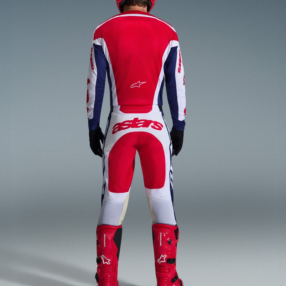 Completo Motocross Alpinestars Racer Riway White Blue Red (Magl. M Pant. 32)