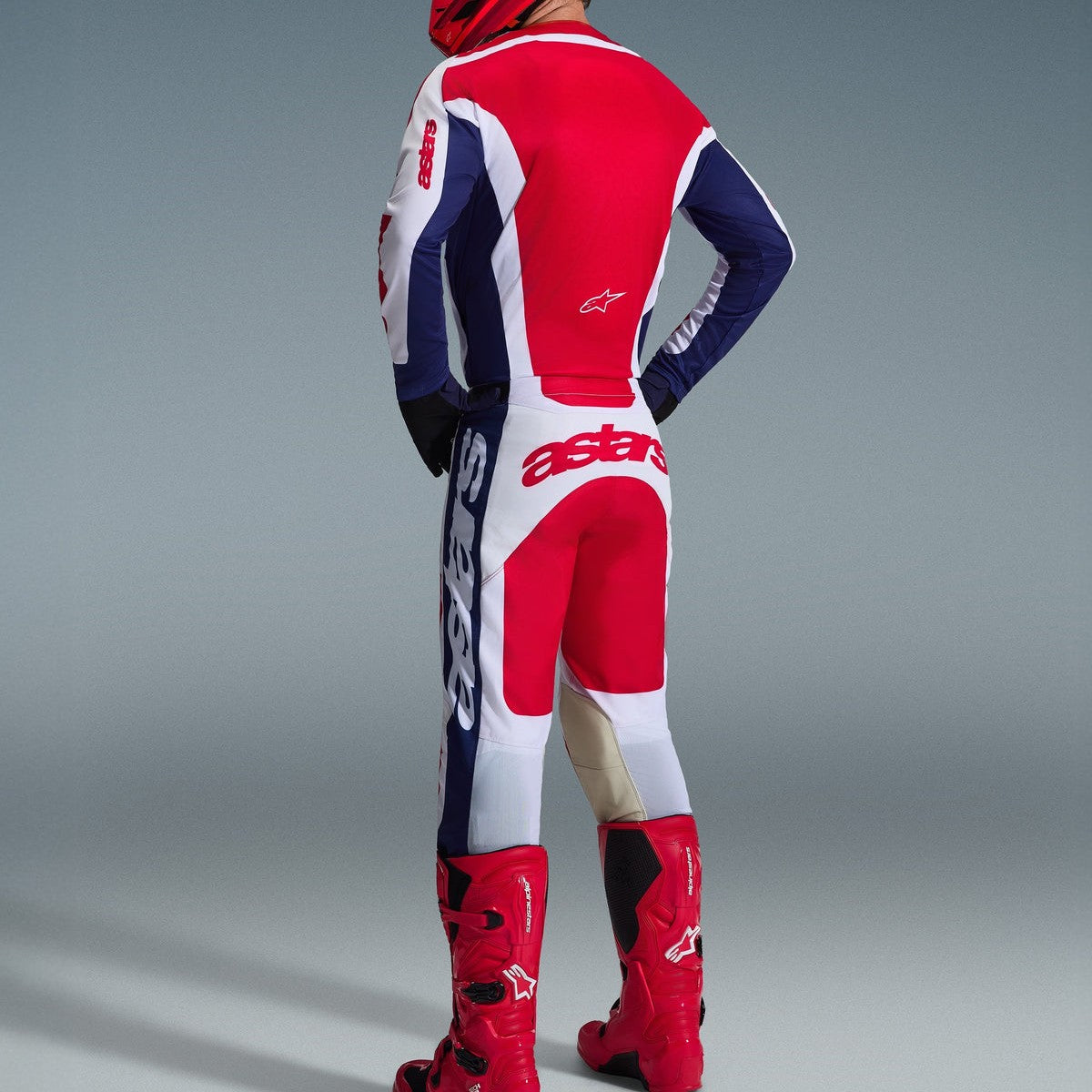 Completo Motocross Alpinestars Racer Riway White Blue Red (Magl. M Pant. 32)