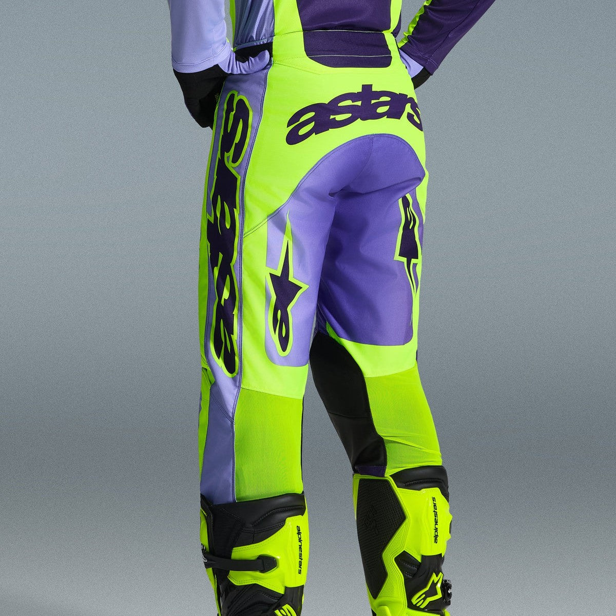 Completo Motocross Alpinestars Racer Portl Purple Yellow Fluo (Magl. M Pant. 32)