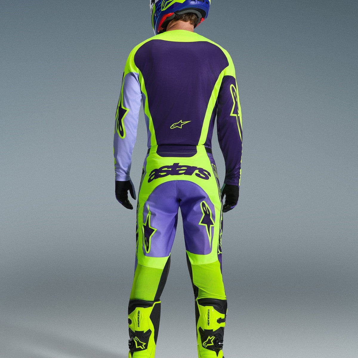 Completo Motocross Alpinestars Racer Portl Purple Yellow Fluo (Magl. M Pant. 32)