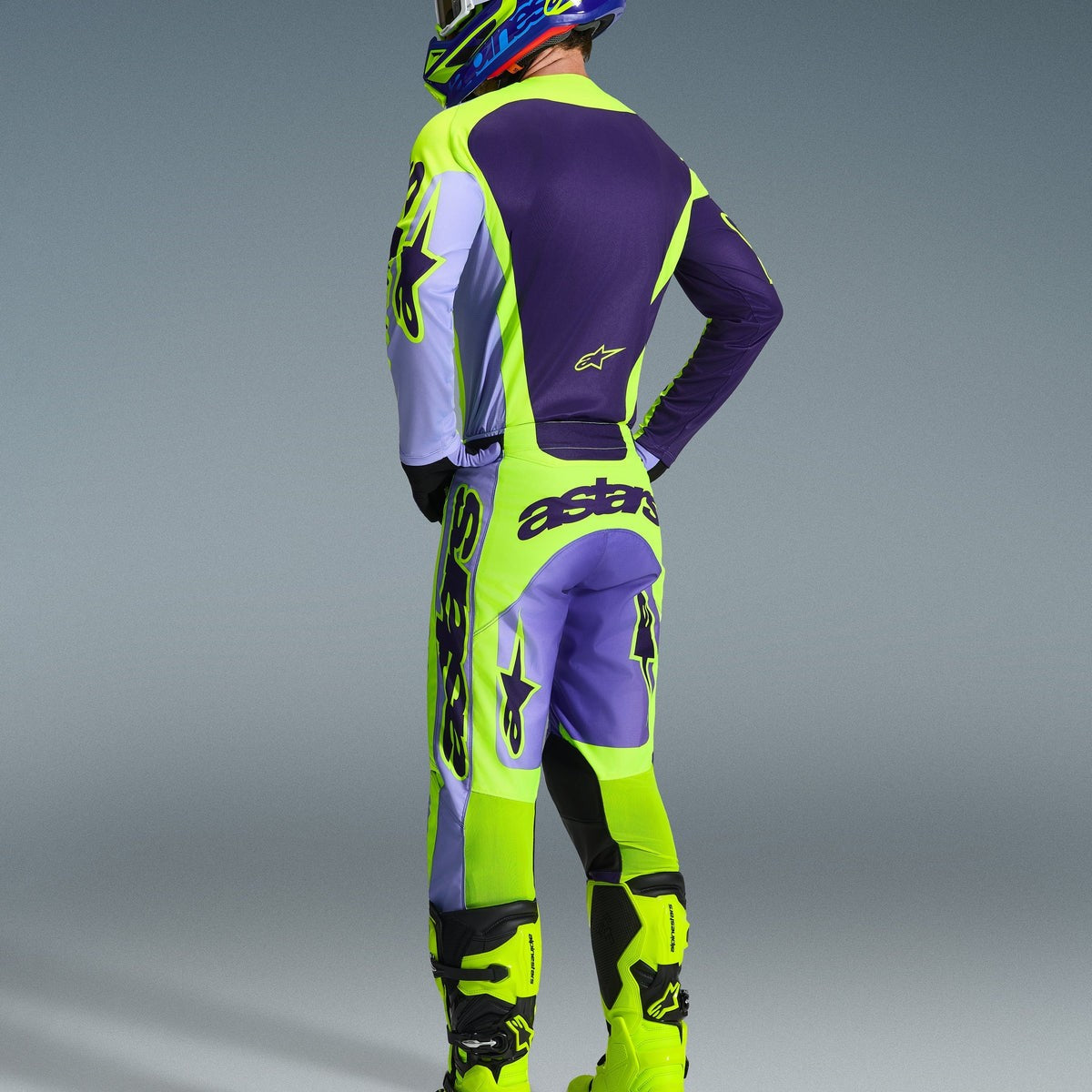 Completo Motocross Alpinestars Racer Portl Purple Yellow Fluo (Magl. M Pant. 32)
