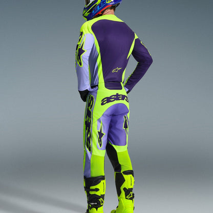 Completo Motocross Alpinestars Racer Portl Purple Yellow Fluo (Magl. M Pant. 32)