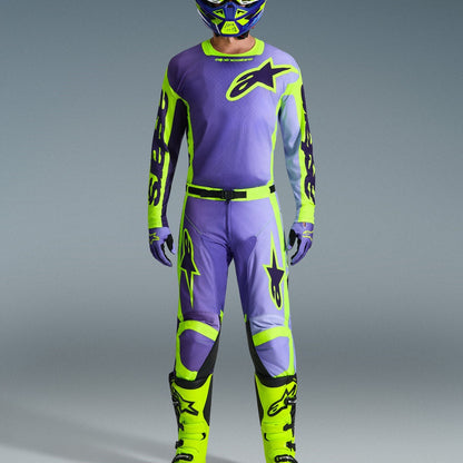 Completo Motocross Alpinestars Racer Portl Purple Yellow Fluo (Magl. M Pant. 32)
